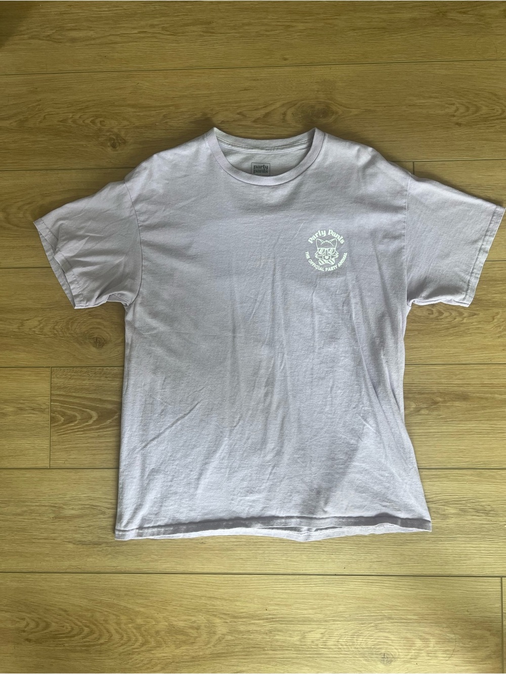 Men’s Short Sleeve Crew Tee in Light Lavender with Chest Logo